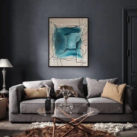 Tirkiz, Akril na platnu, 80 × 100 cm