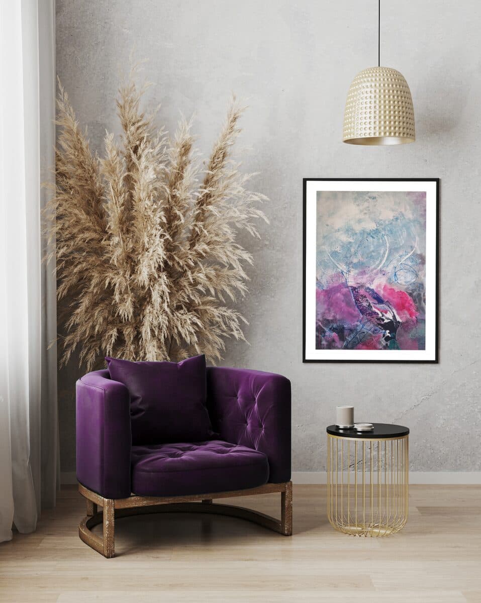 Otisak, Akril na lepenci, kombinovana tehnika, 100 × 70 cm