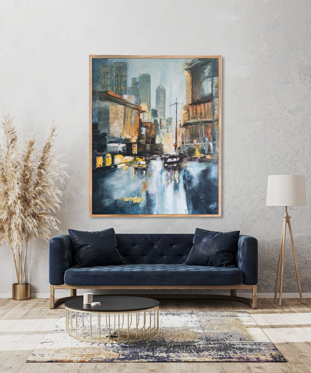 City, Ulje na platnu, 120 × 150 cm