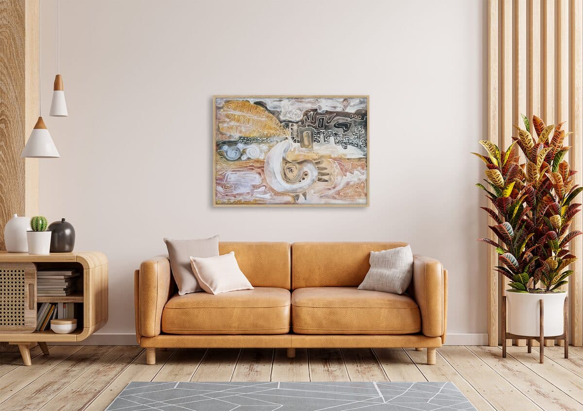 Inka, Akril na lepenci, kombinovana tehnika, 100 × 70 cm