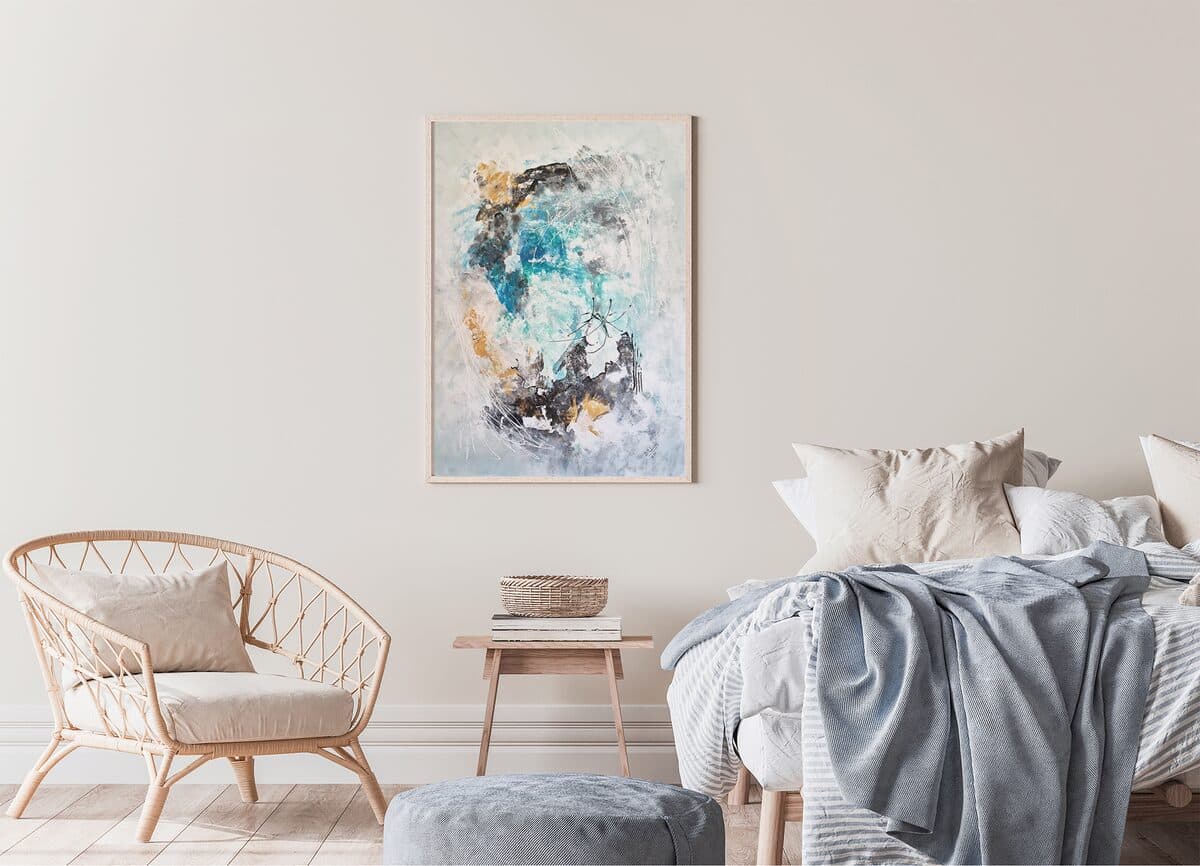 Sećanja, Akril na lepenci, kombinovana tehnika, 100 × 70 cm