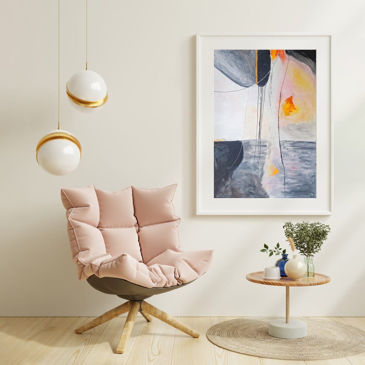 Dečija igra, Akril na lepenci, 100 × 70 cm