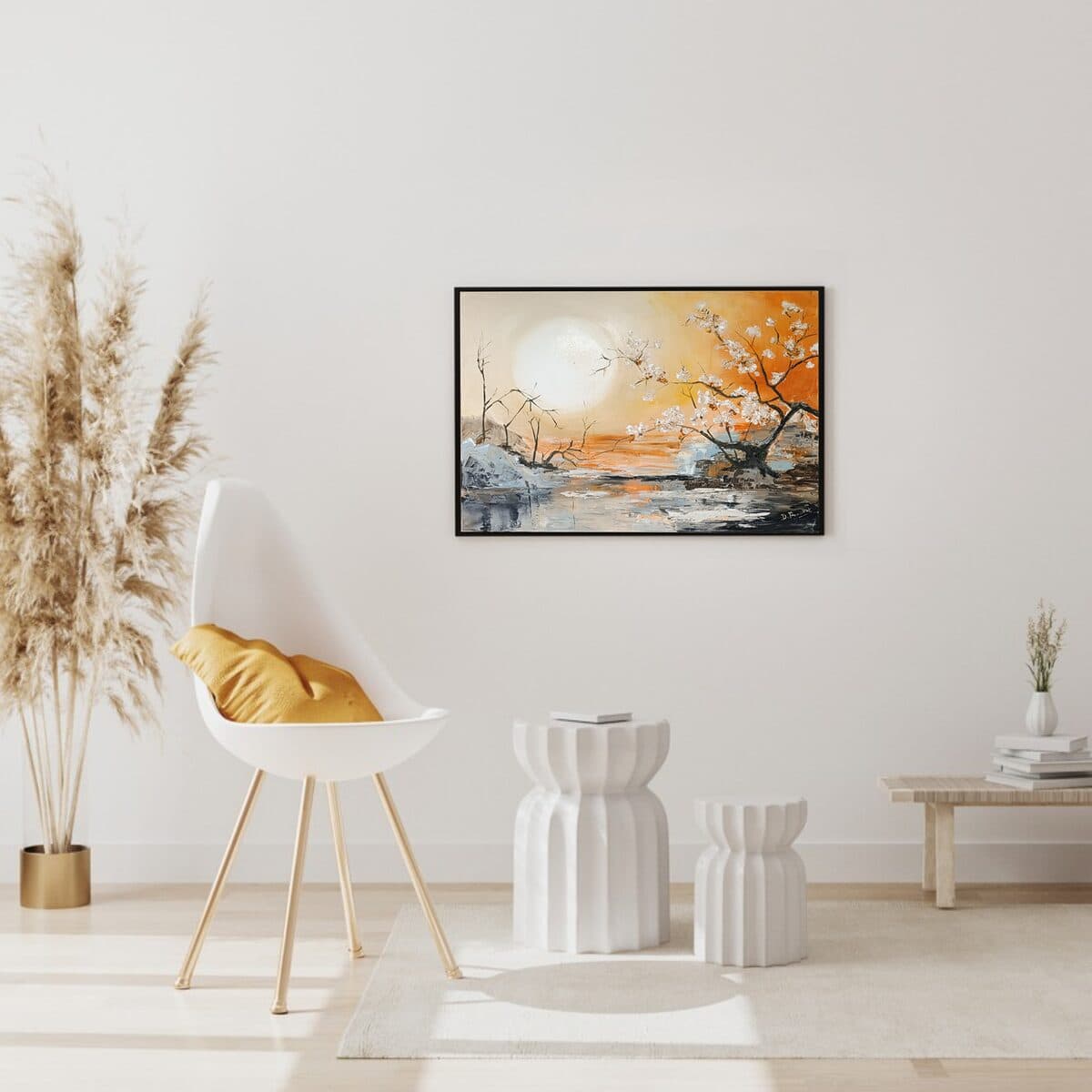 Japanska trešnja, Ulje na platnu, 70 × 50 cm