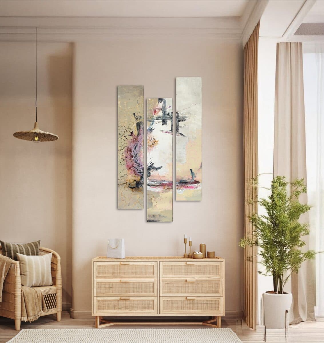 Samurai, Akril na platnu, 3 × 20 × 120 cm