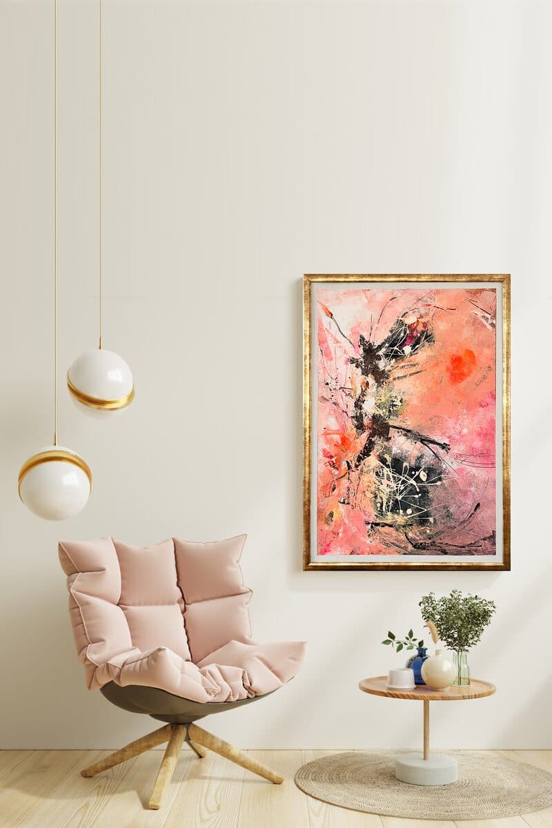 Pinky, Akril na lepenci, 100 × 70 cm