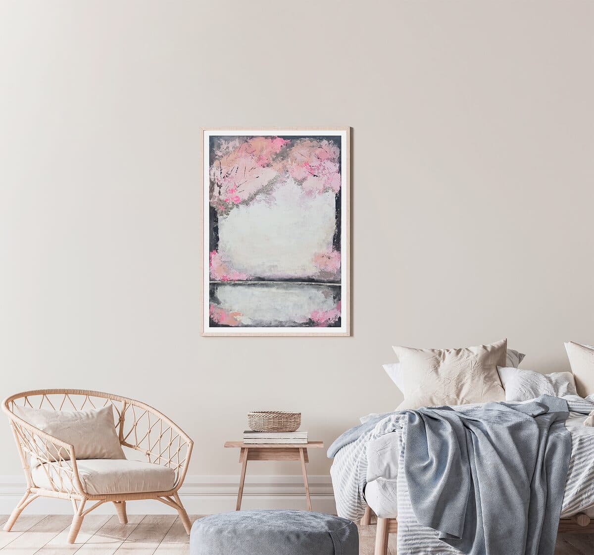 Pink sky, Akril na lepenci, 100 × 70 cm