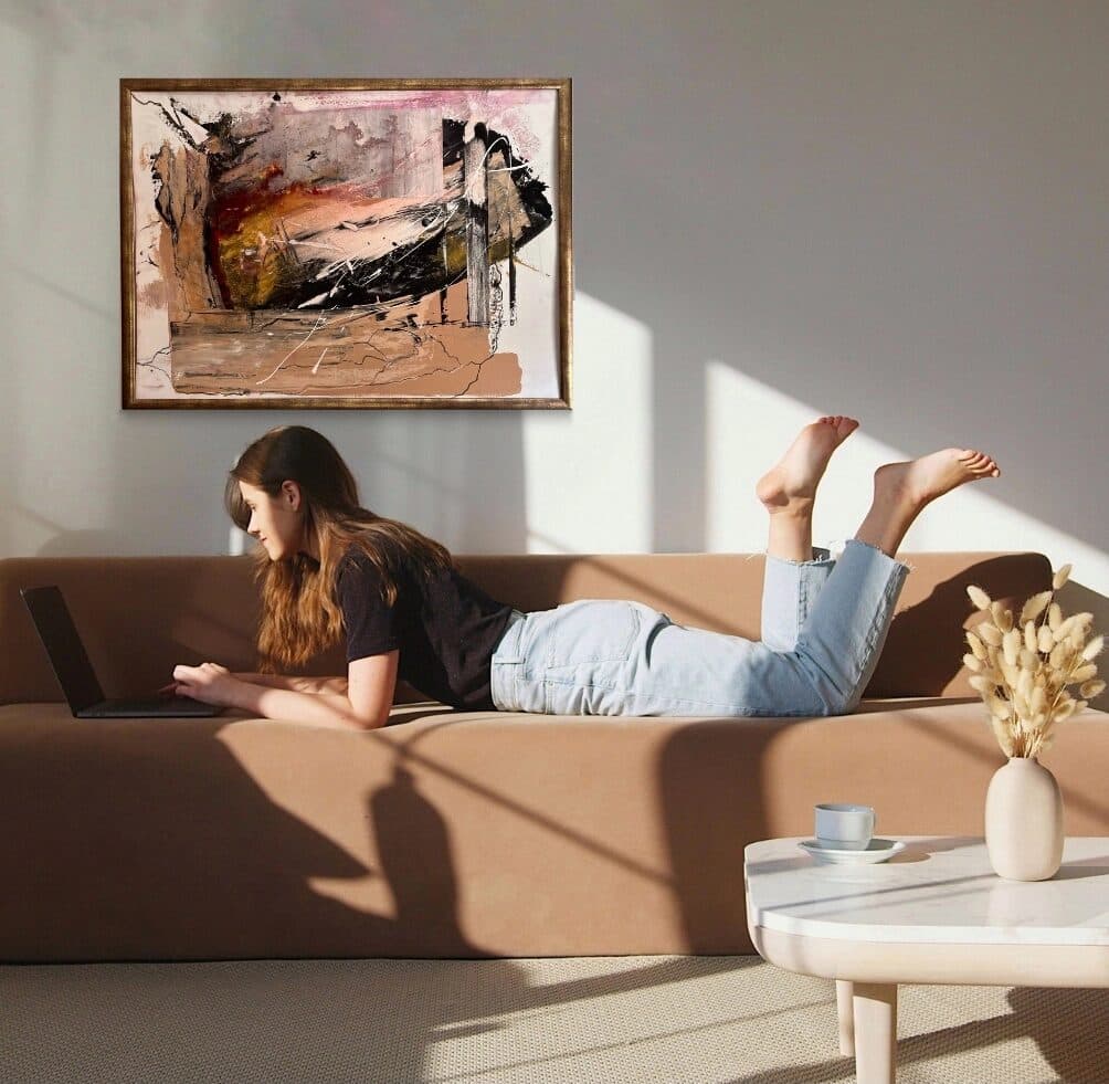 Iluzija, Akril na lepenci, 100 × 70 cm