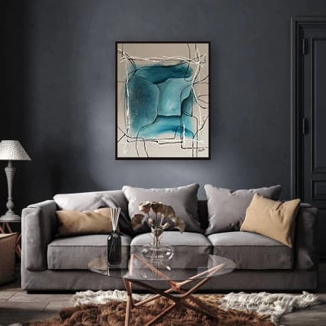 Tirkiz, Akril na platnu, 80 × 100 cm