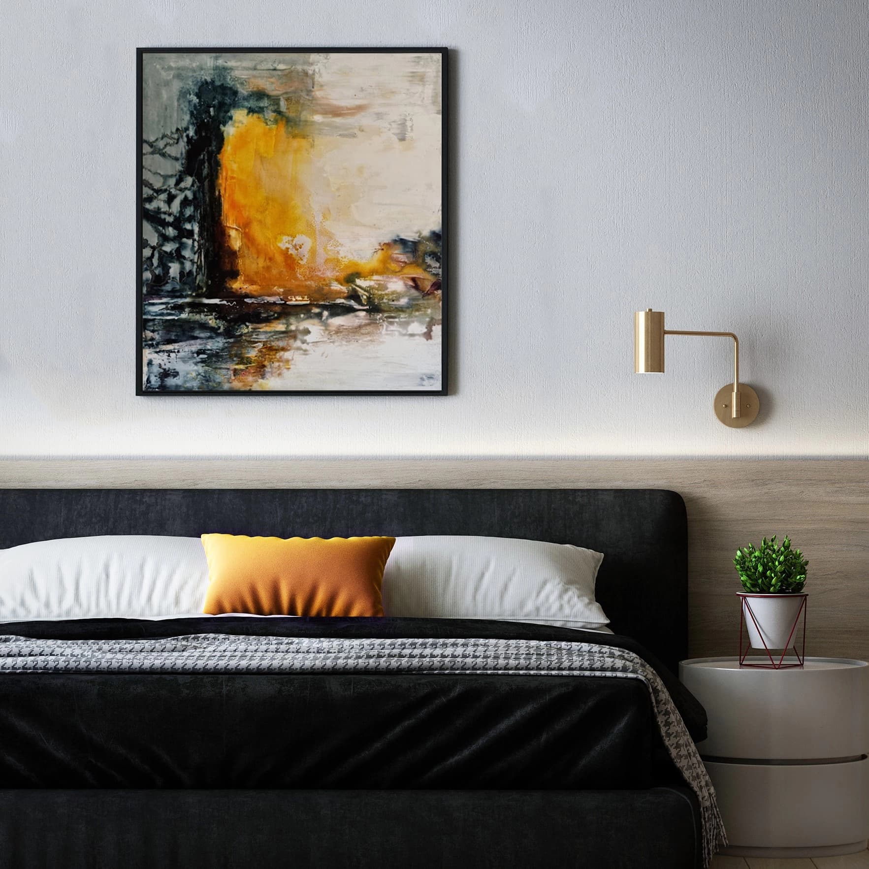 Na reci, Akril na platnu, 50 × 60 cm