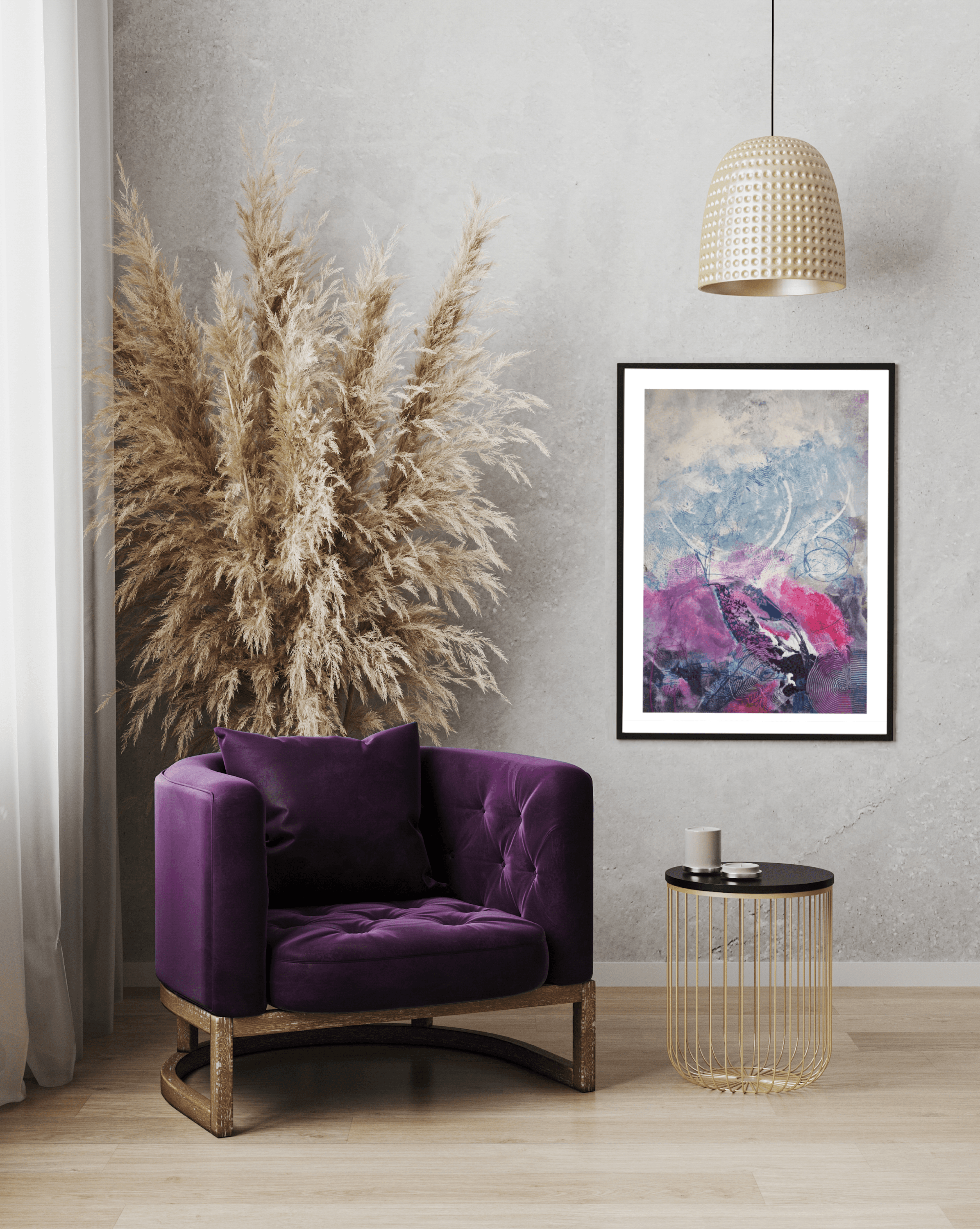Otisak, Akril na lepenci, kombinovana tehnika, 100 × 70 cm