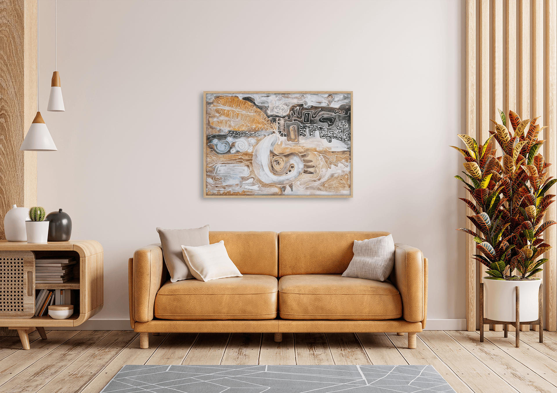 Inka, Akril na lepenci, kombinovana tehnika, 100 × 70 cm