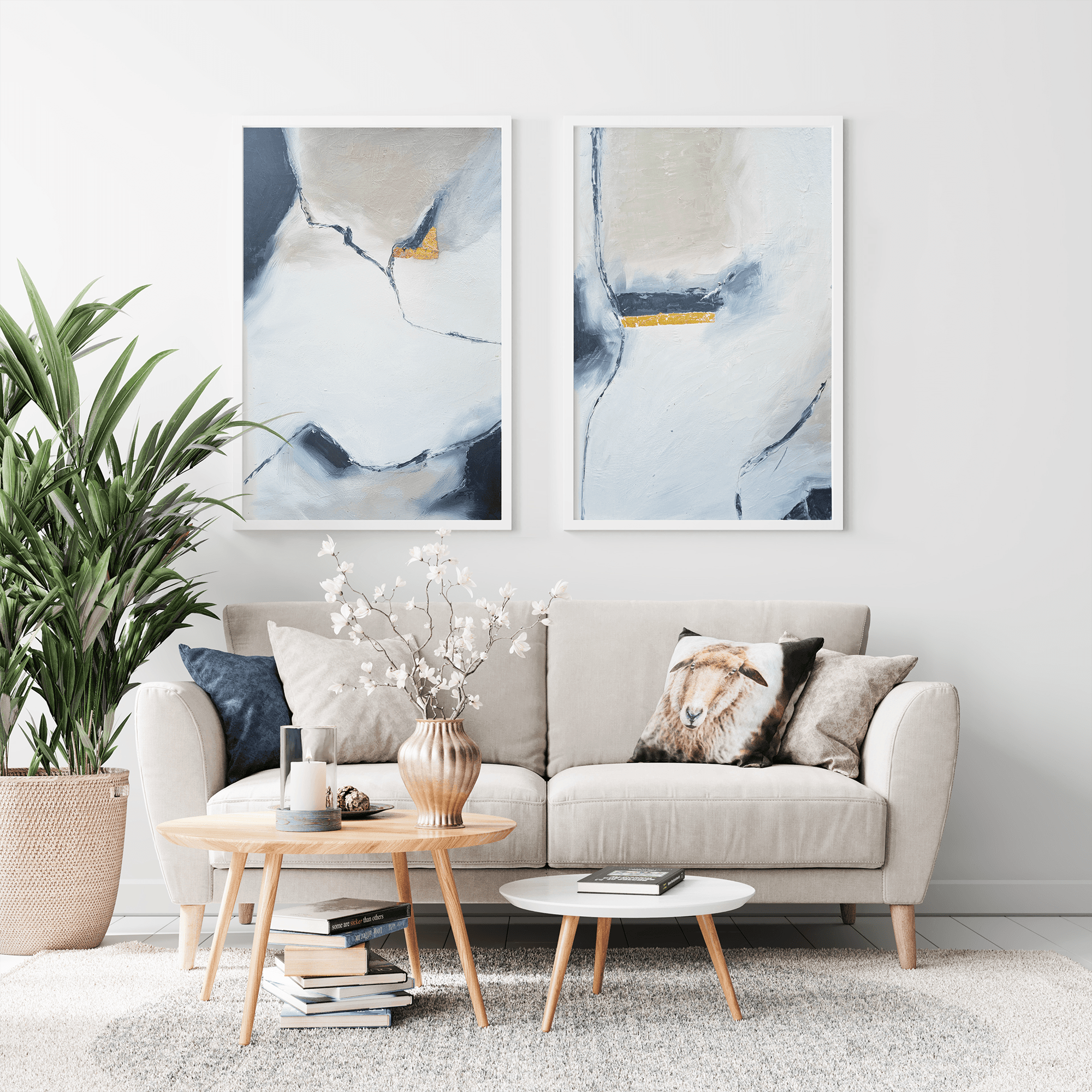 Golden Nugget, Ulje na lepenci, listići imitacije zlata, 60 × 100 cm