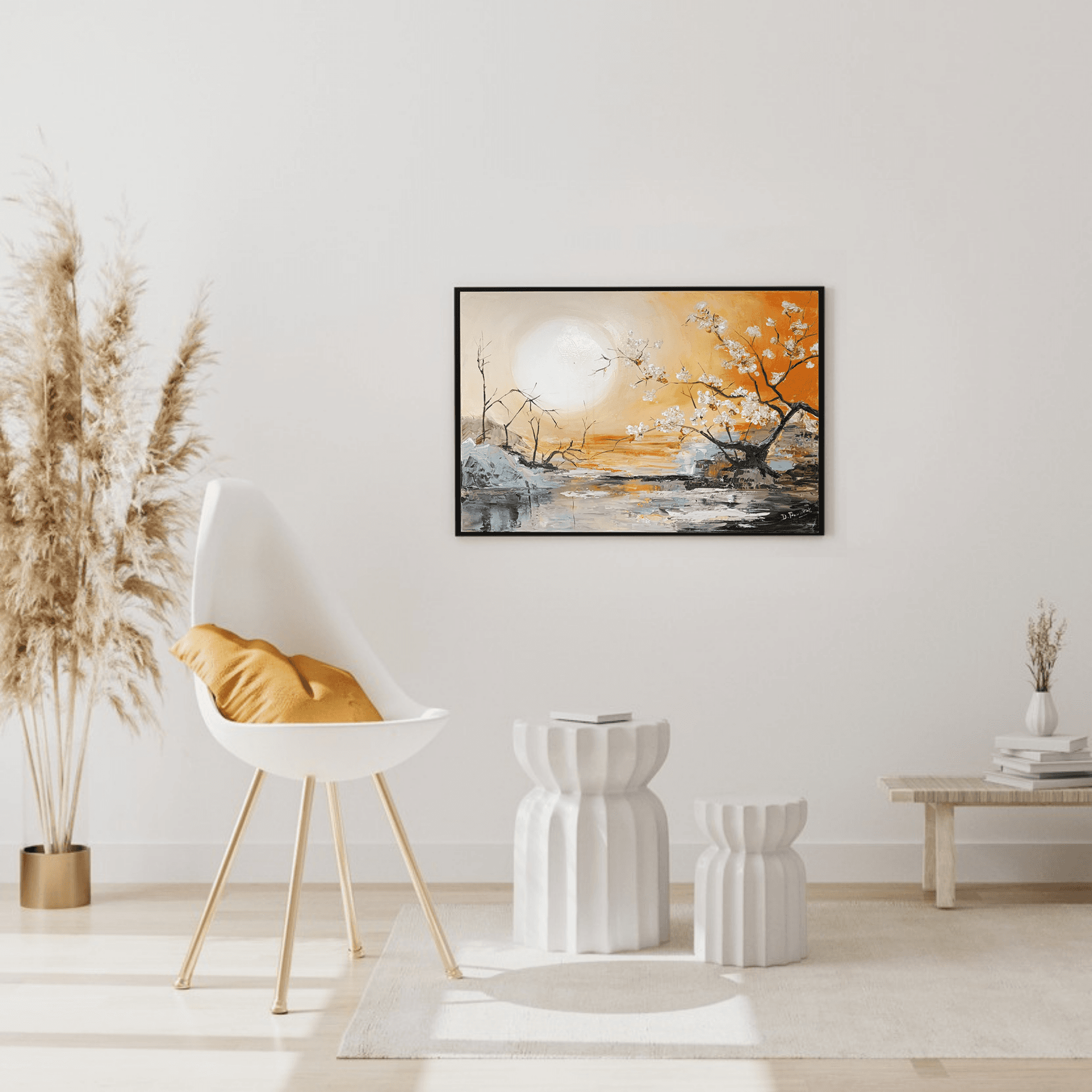 Japanska trešnja, Ulje na platnu, 70 × 50 cm