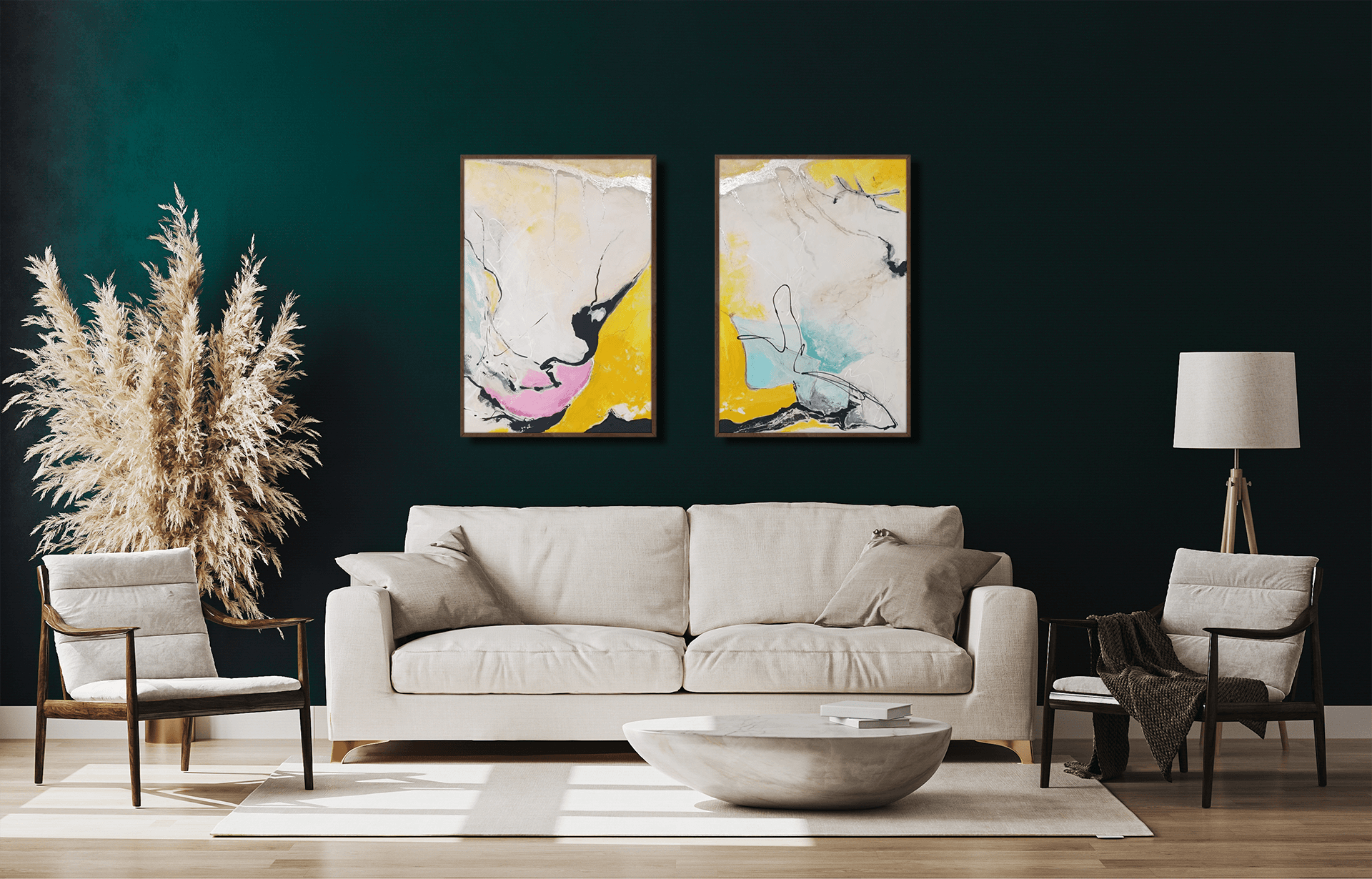 Ritual, Akril na platnu, 2 × 70 × 100 cm