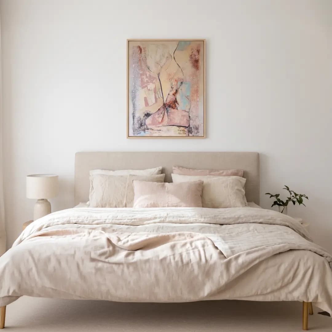 Šapat, Akril na platnu, listići imitacije zlata, 80 × 100 cm